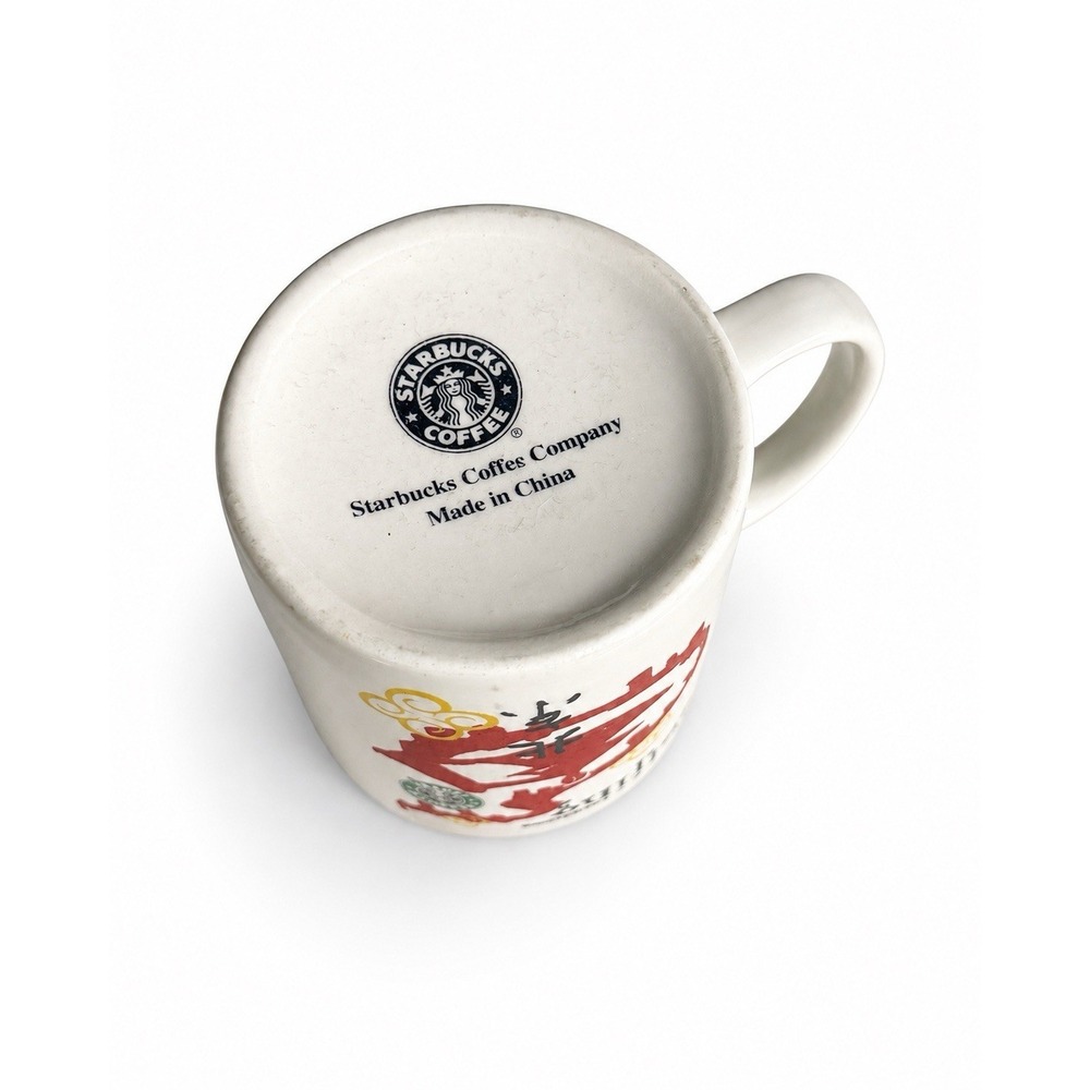 Starbucks Beijing Souvenir Mug China Red Dragon Temple Design Coffee Cup - Picture 4 of 4